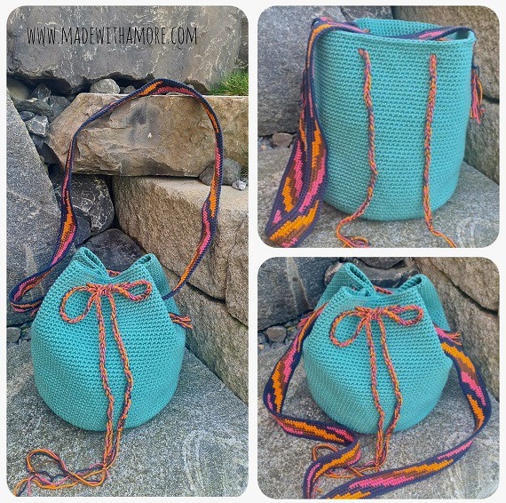 Tasche Boho Türkis - Medium