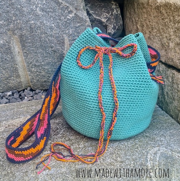 Tasche Boho Türkis - Medium – Bild 2
