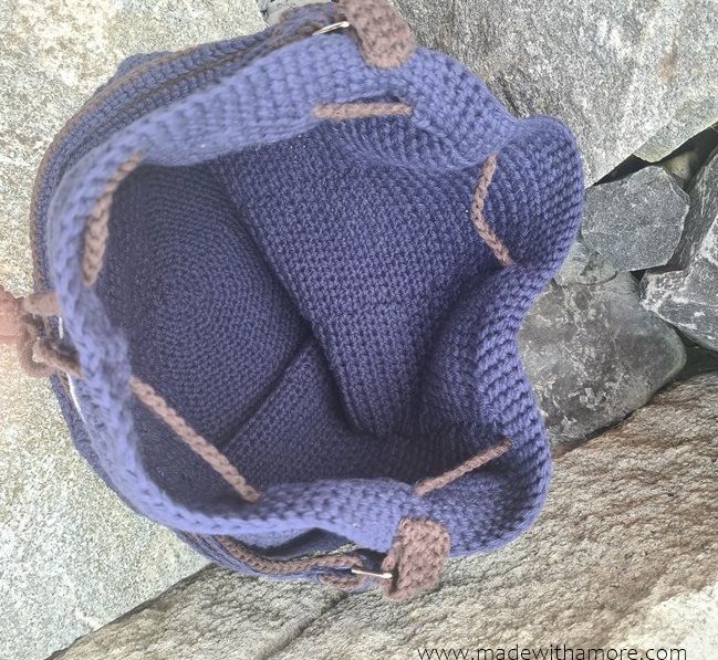 Tasche Boho Dunkelblau - Medium – Bild 2